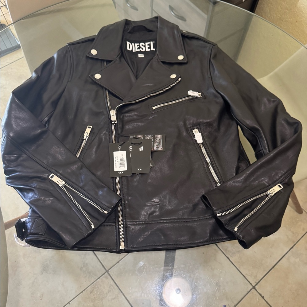 Diesel Black Leather Jacket